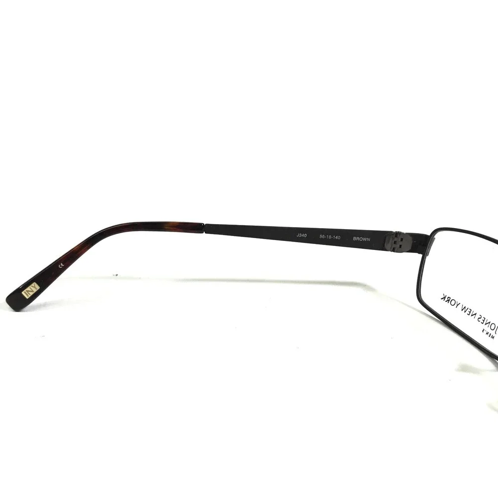 Jones New York Eyeglasses Frames J340 BROWN Rectangular Full Rim 56-18-140